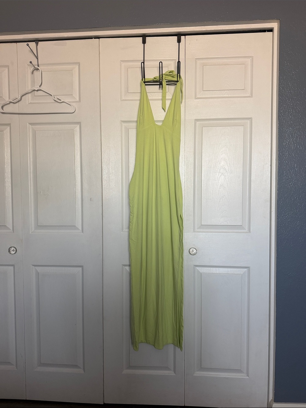 Oh Polly Lime Green Halter Maxi Dress
